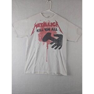 Metallica Mens Graphic T Shirt Kill Em All 2008 Size M White